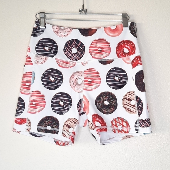 Muscles & Donuts White Workout Shorts M - Picture 3 of 6